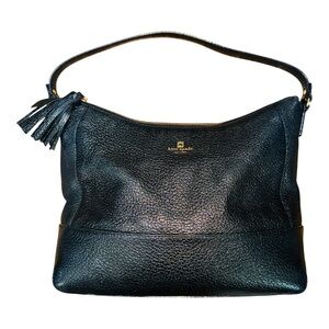 Kate Spade Black Hobo Bag with Gold Hardware
